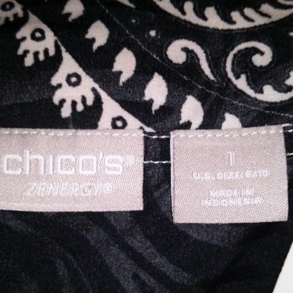 Chicos black and white abstract jacket NWT - Picture 4 of 5